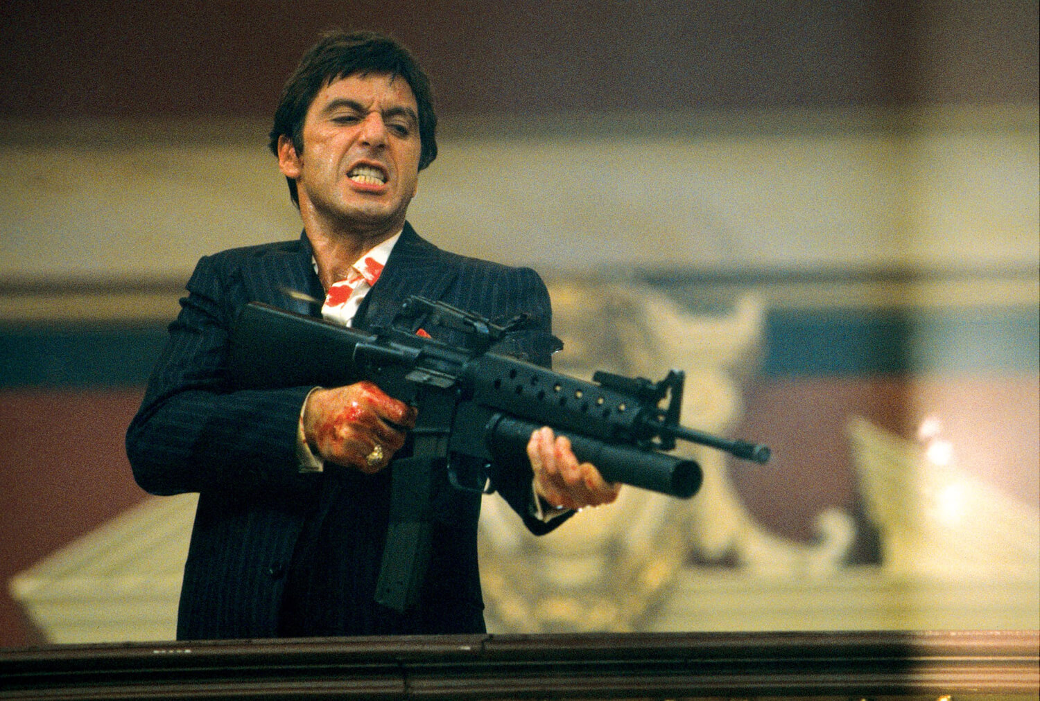 Al Pacino en su papel de "Scarface"