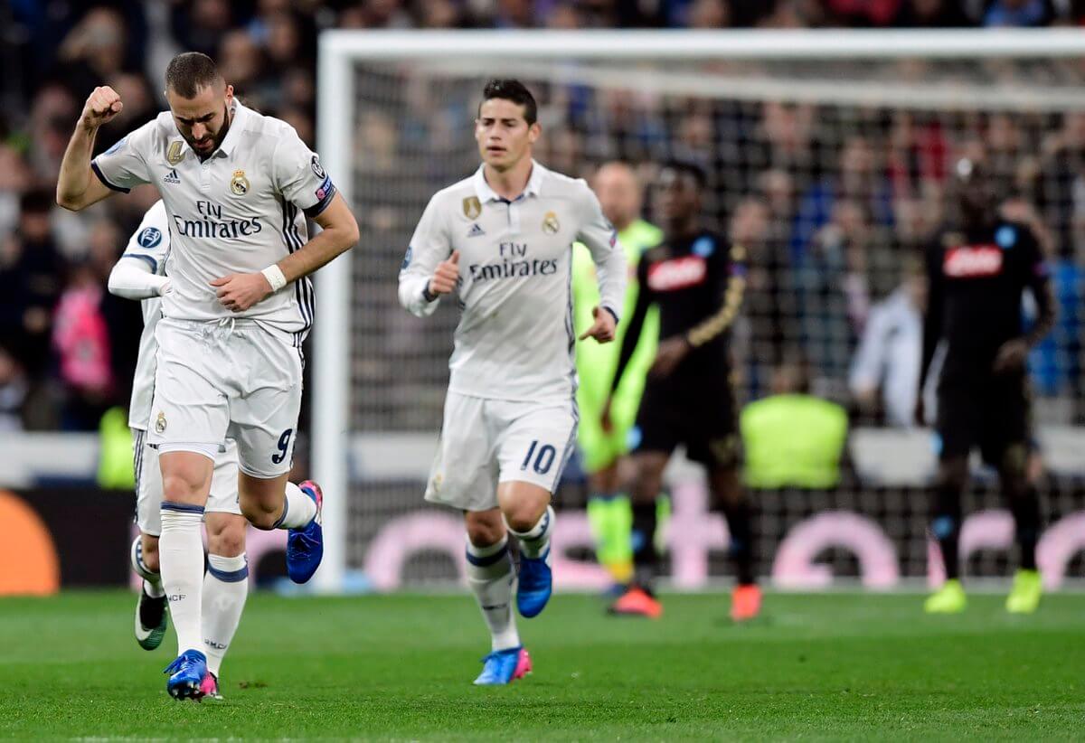 Benzema marcó el empate 1-1 para el Madrid.