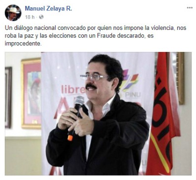 diálogo Zelaya Nasralla