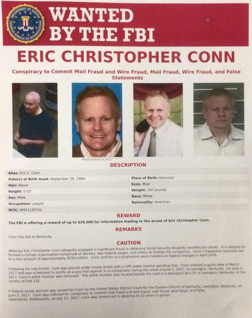 criminales más buscados por el FBI Eric Christopher Conn