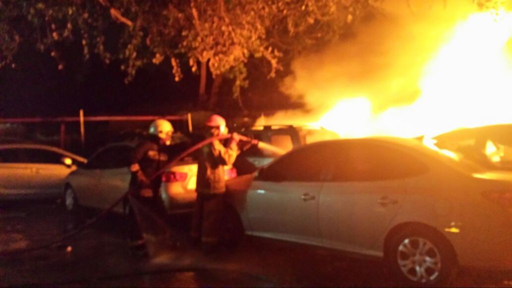 Incendio en autolote de San Pedro Sula 