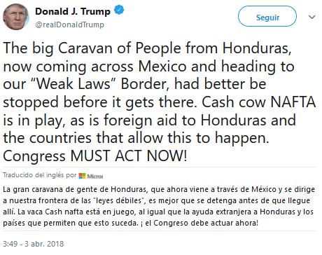 Trump amenaza Honduras