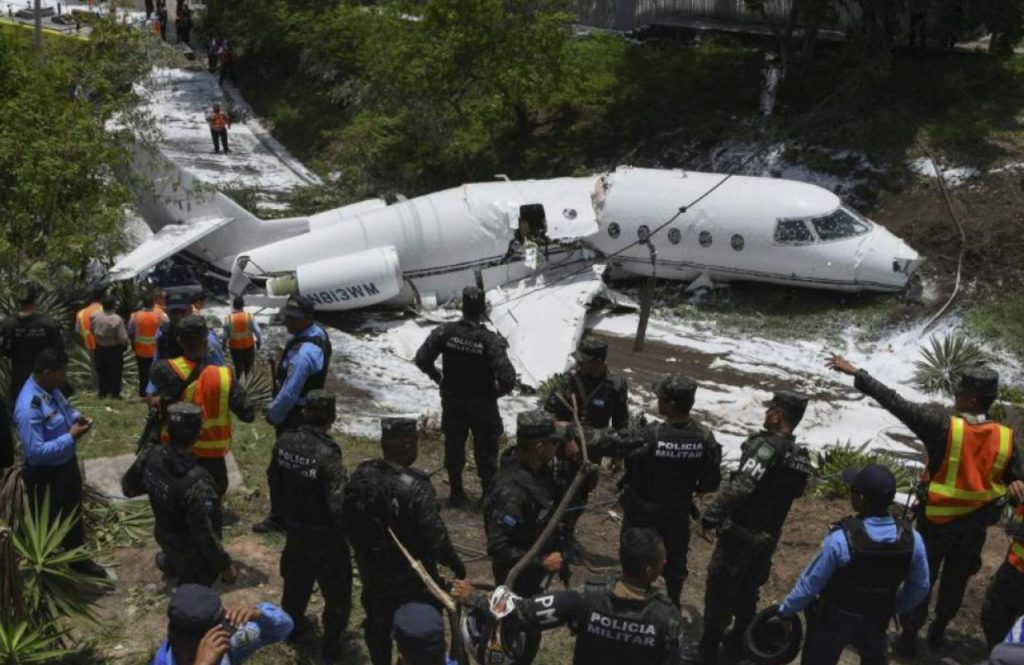 jet accidentado en Toncontín