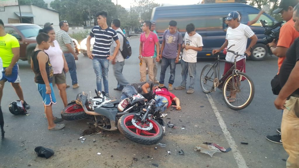 accidente de motocicleta en Villanueva