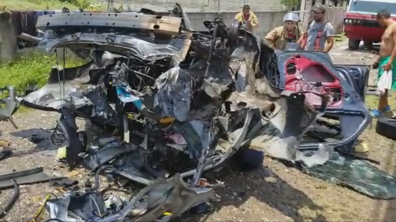 explosión de carro en Copán explosión de carro en Copán