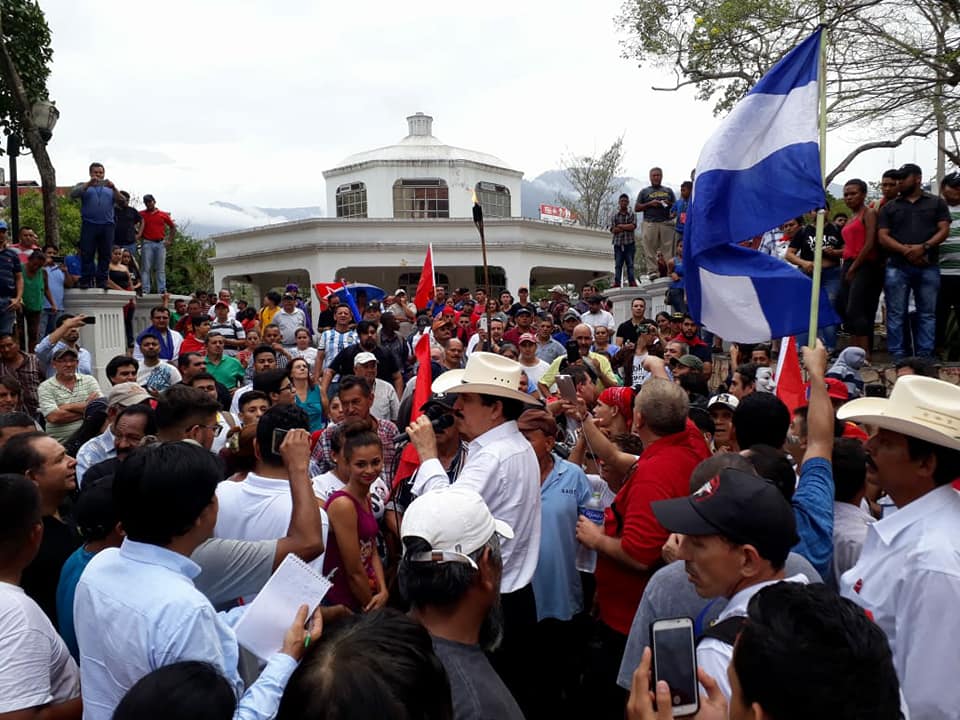 manifestación en San Pedro Sula