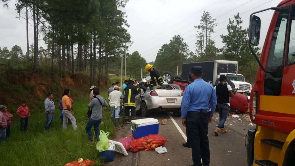 accidente en carretera a Olancho