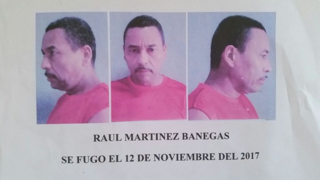 fuga de reos del penal de La Ceiba Raul Martínez Banegas