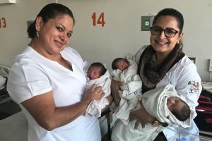 Nacen trillizos en el Hospital Escuela Universitario
