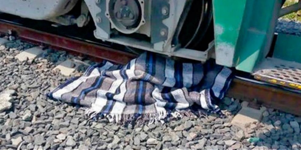 hondureño aplastado por tren en México
