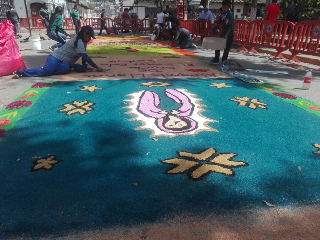 alfombras de aserrín