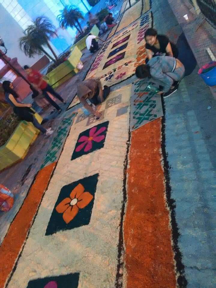 alfombras de aserrín