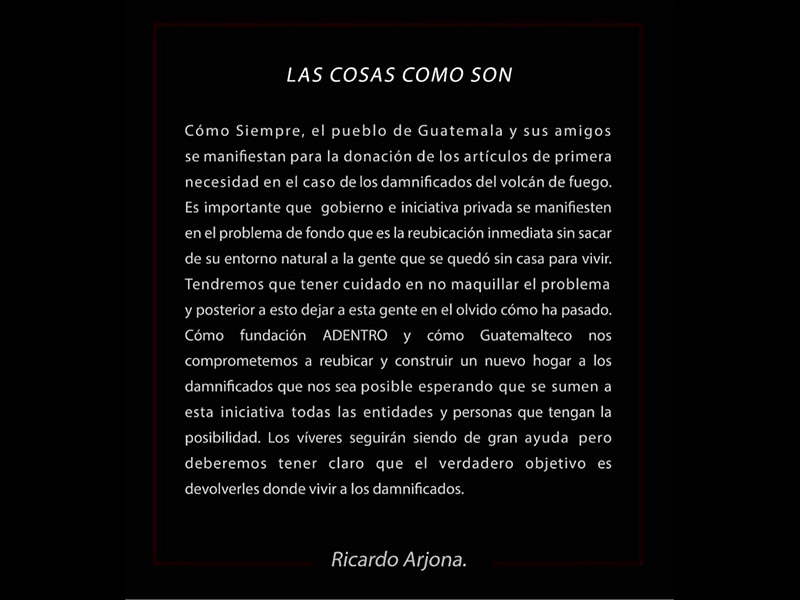 Arjona construirá casas