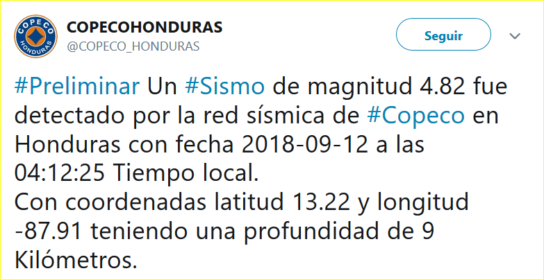dos sismos sacuden Honduras