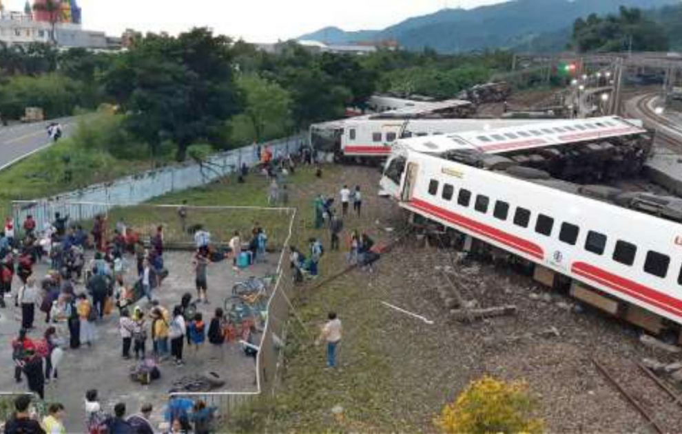 accidente de tren en Taiwan