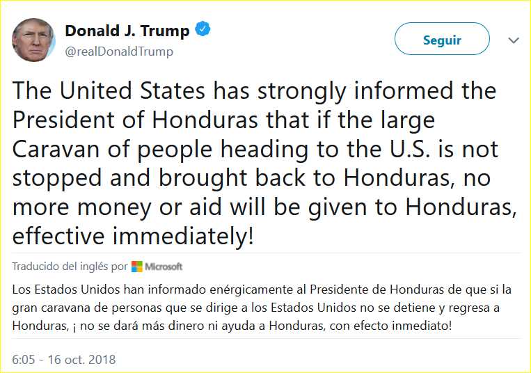 advertencia Trump ira migrante advertencia Trump ira migrante