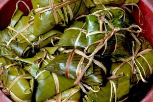 saco de hojas de tamal