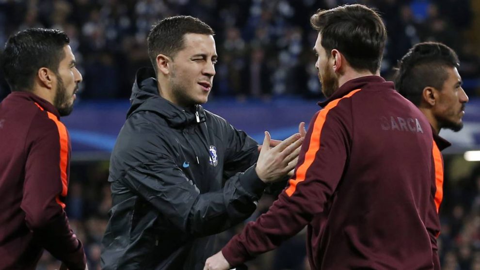 Hazard escoge a Messi como el mejor del mundo