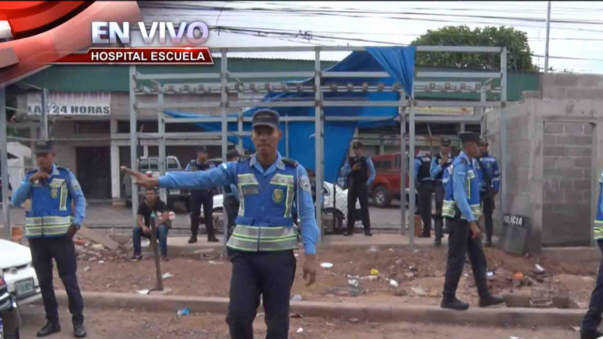 Hospital Escuela resguardo policial