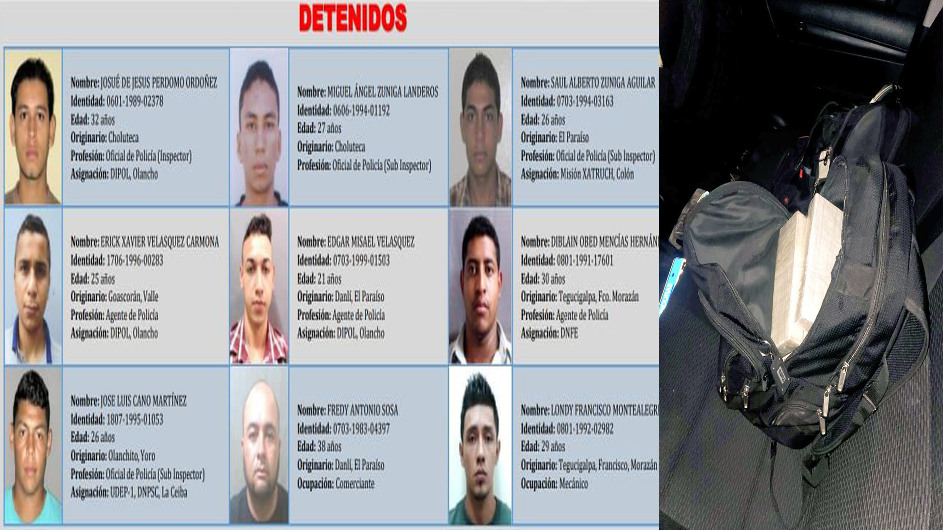 agentes de policía detenidos