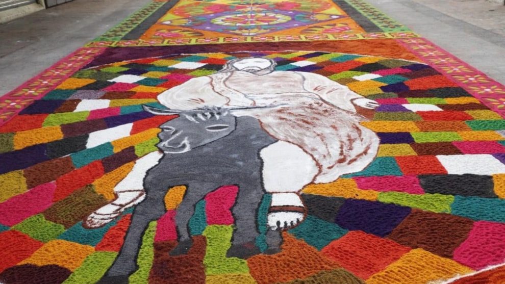 Cambian el lugar de exhibición de las alfombras de aserrín en Tegucigalpa; ¿Dónde podrán verlas los capitalinos?