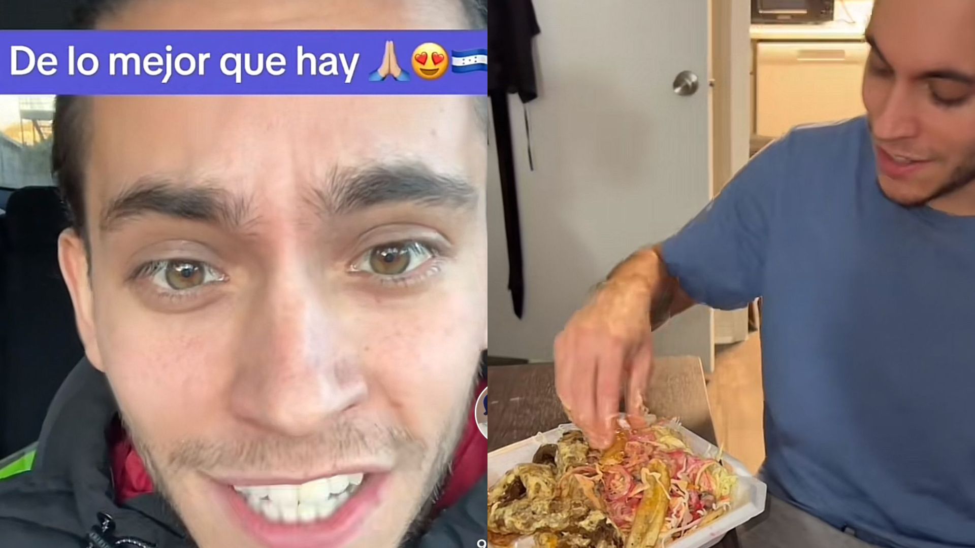 VIDEO| “Se chupó los dedos” El tiktoker Carlos Espina compartió con sus más de 8 millones de seguidores, su encanto por la comida hondureña