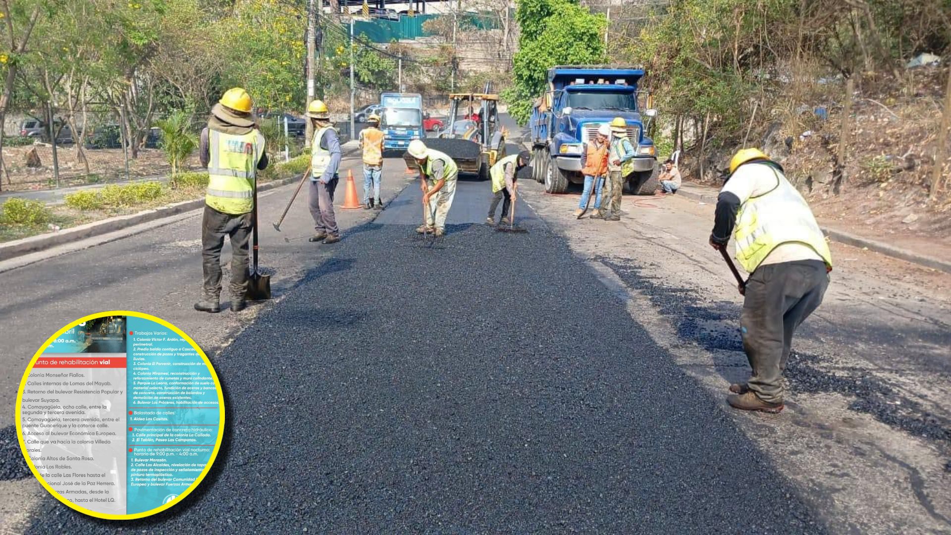 Atención conductores AMDC anuncia calles en reparación en el Distrito Central