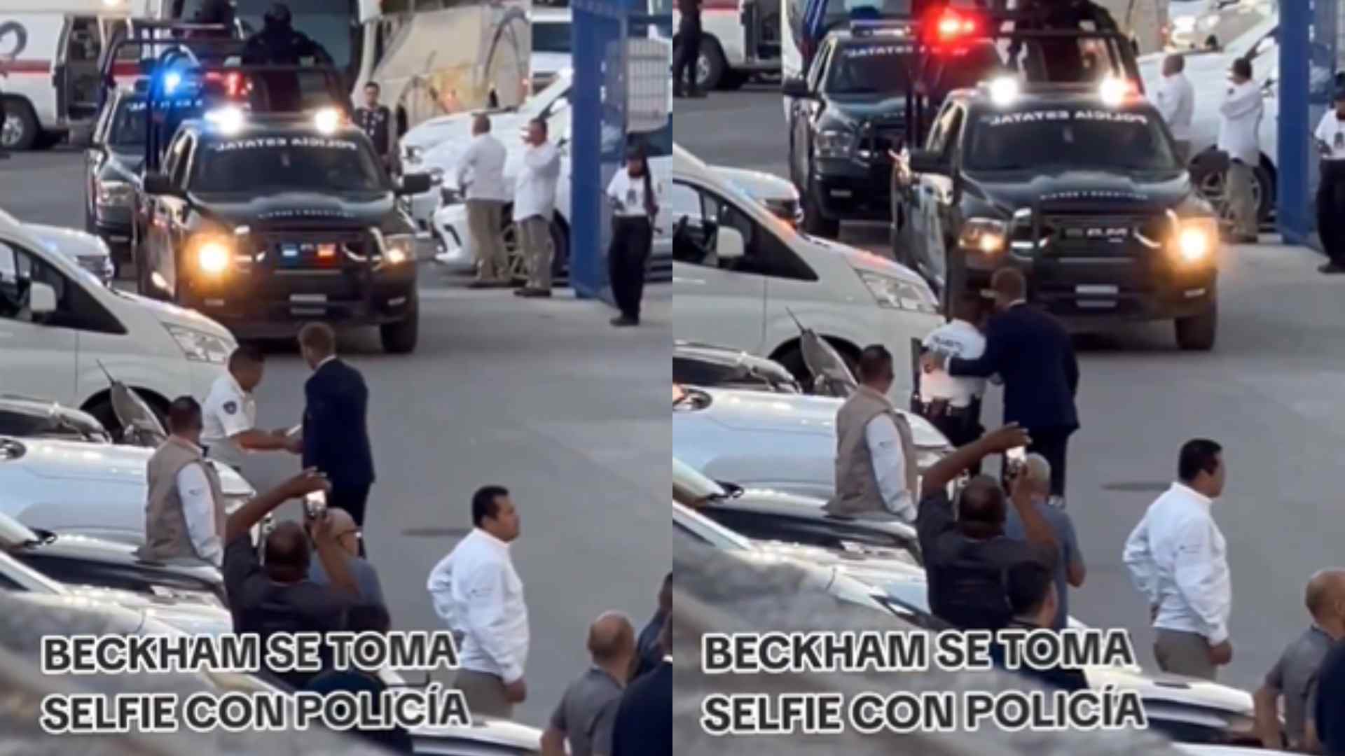 Policía se toma selfie con David Beckham