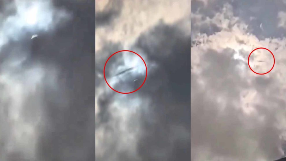 ¿OVNI? 🛸: Graban extraño objeto volando entre las nubes en pleno elipse solar