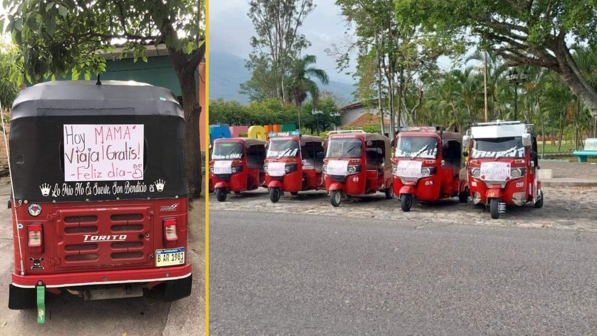 Mototaxistas de Ocotepeque regalan viajes gratis por el Día de la Madre
