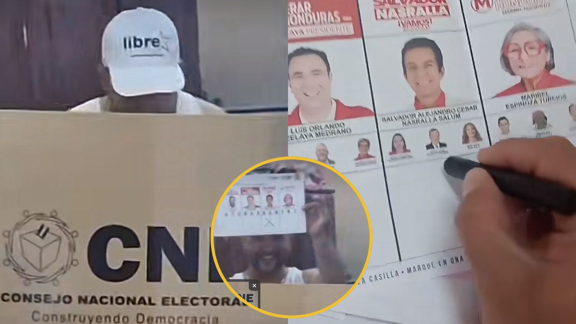 Hondureño se viraliza en redes por votar por Nasralla con distintivo de Libre
